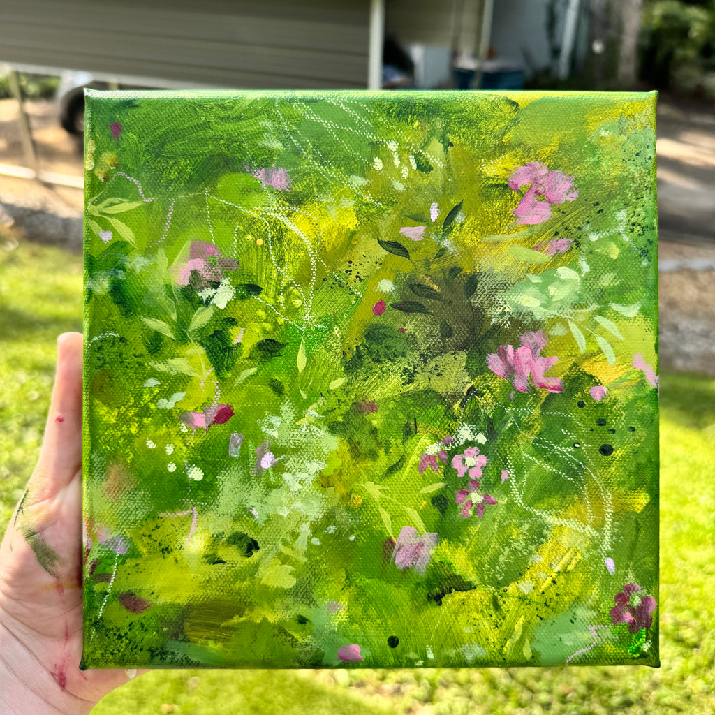 Overgrown Garden Original Painted Canvas #2