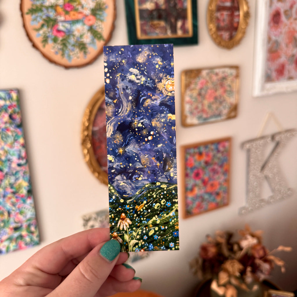 Moonlit Garden Double Sided Bookmark