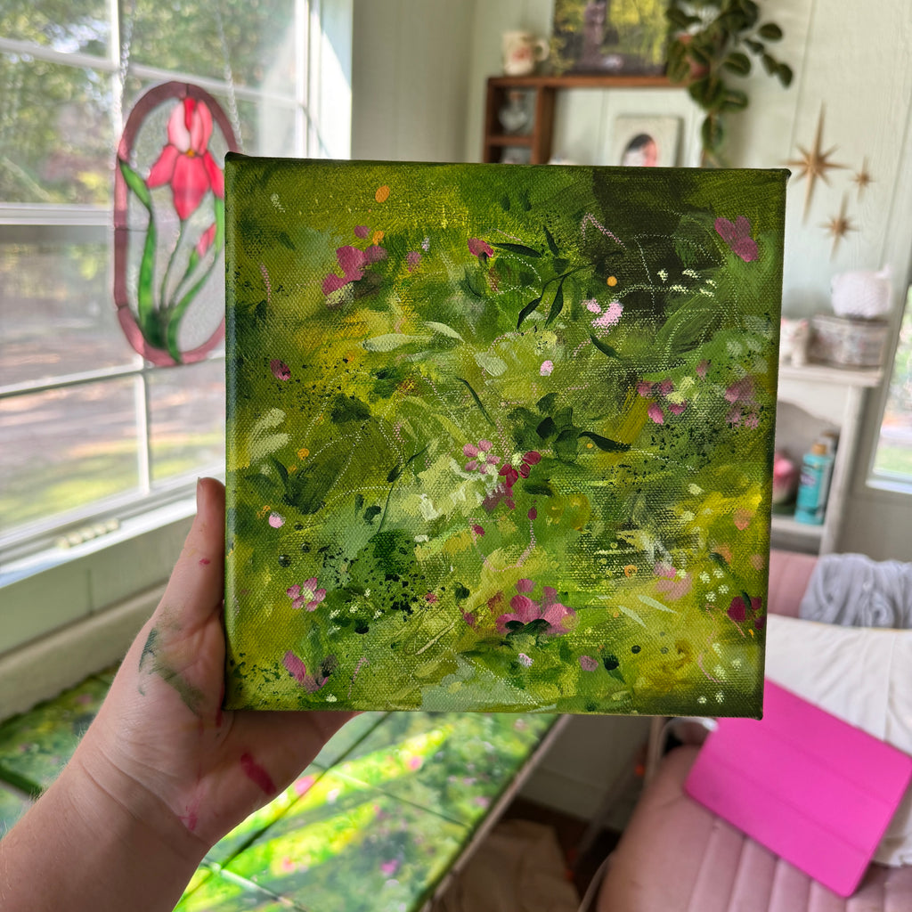 Overgrown Garden Original Painted Canvas #4