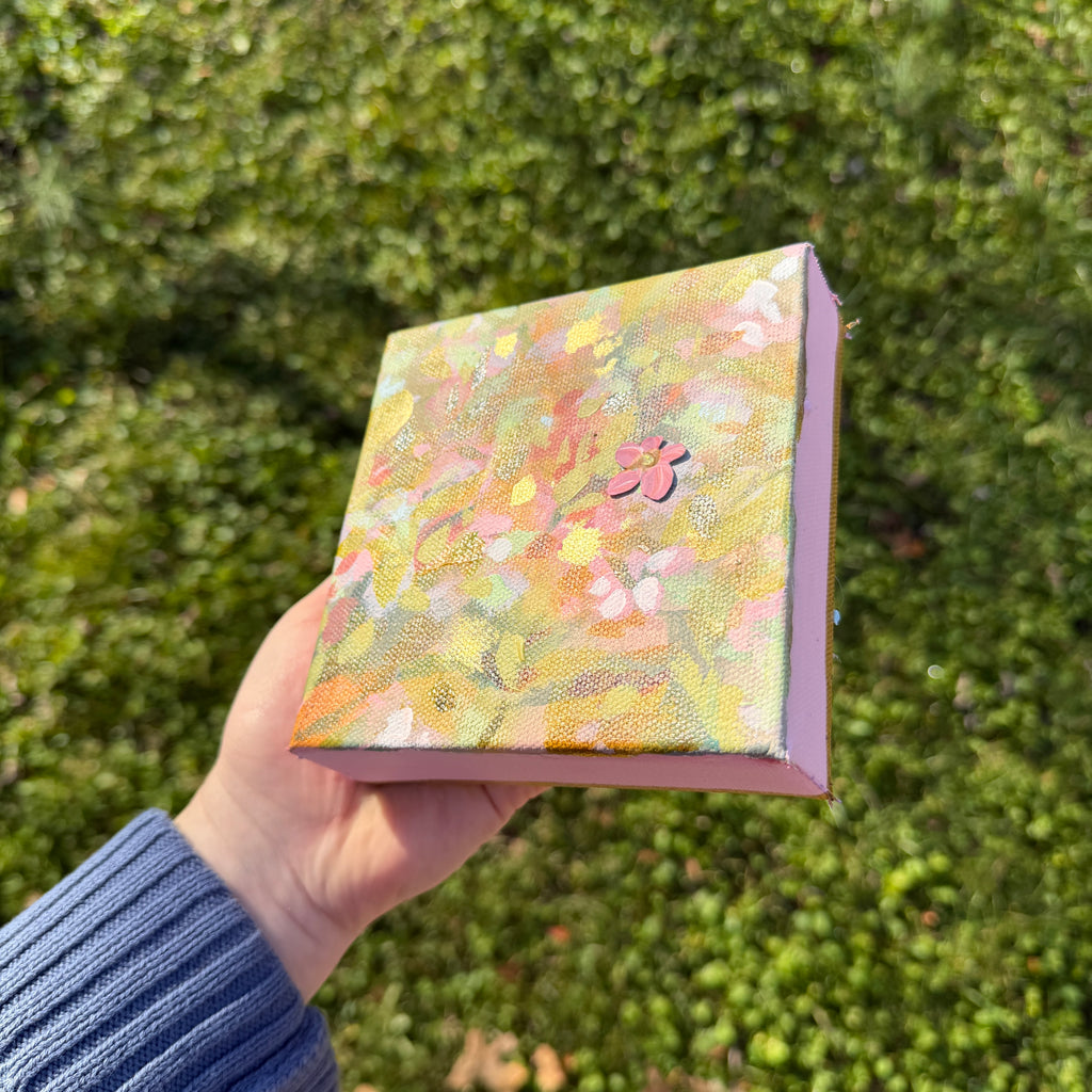 Soft Floral Original Painted Canvas #6