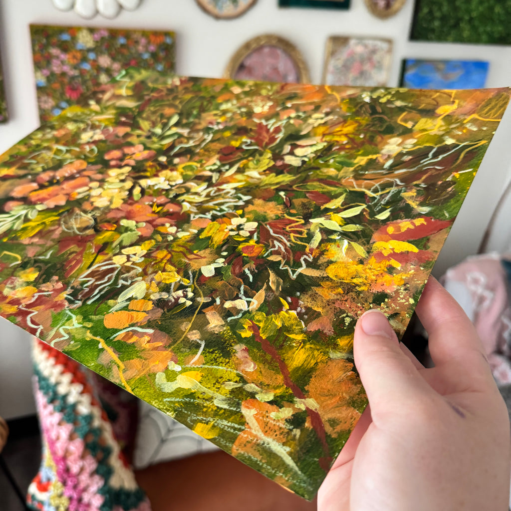 Original Ella in the Fall Foliage Art Paper