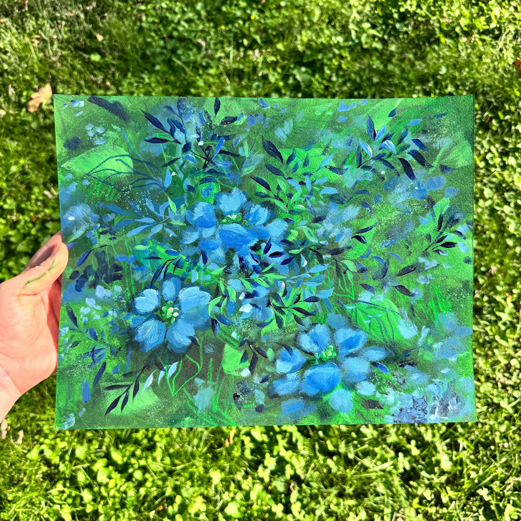 Original Ella's Abstract Garden Art Paper No. 11 – KT's Canvases