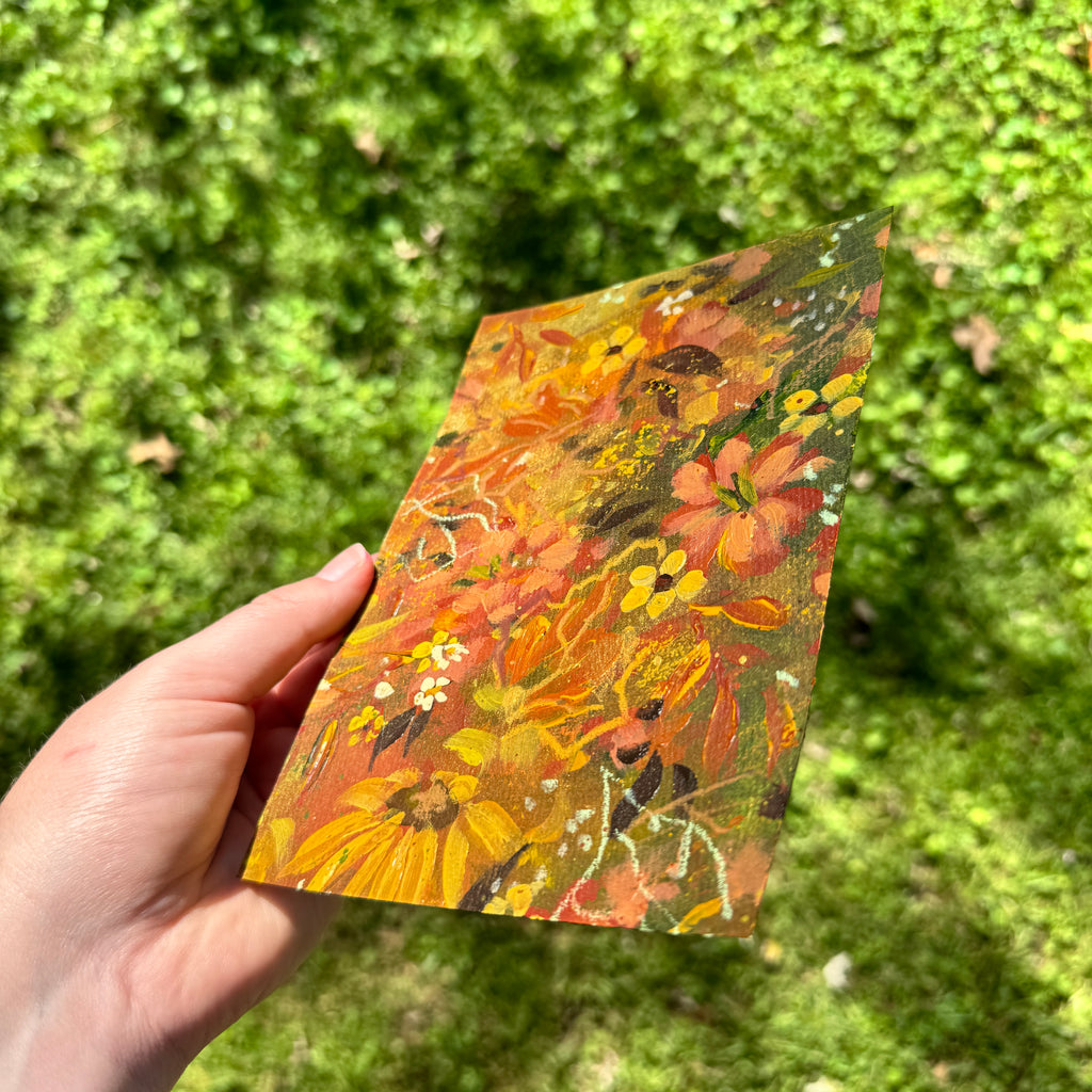 Original Fall Foliage Florals Art Paper No. 4