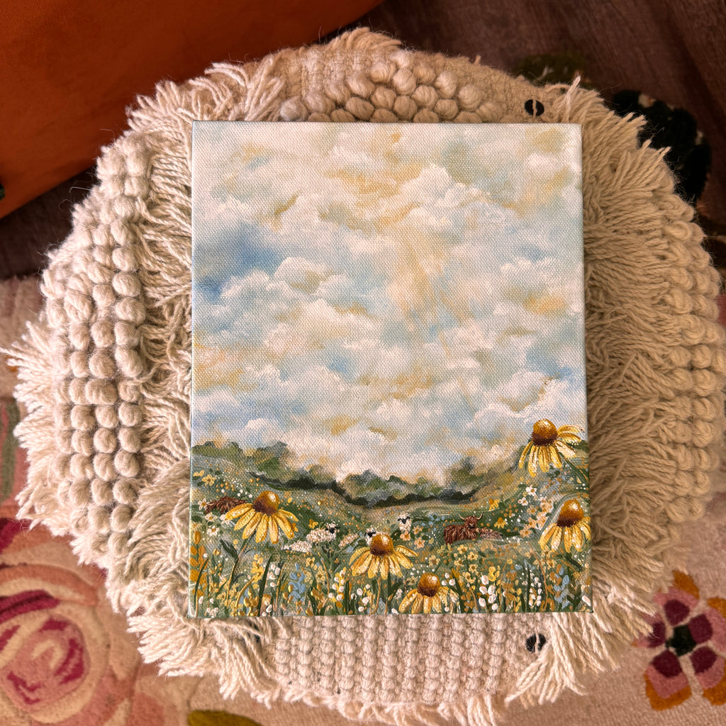 Floral Countryside #1 Original Painted Canvas