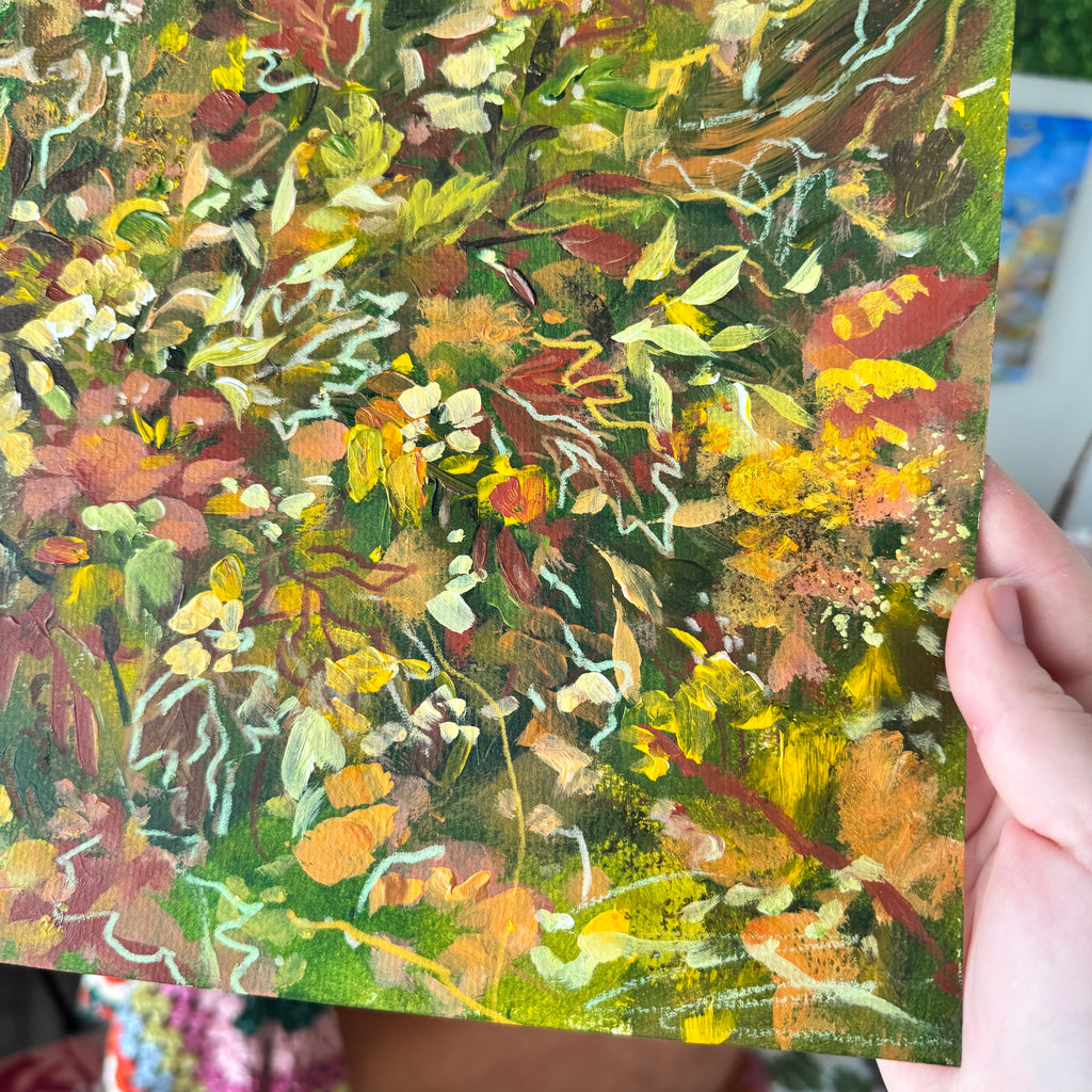 Original Ella in the Fall Foliage Art Paper