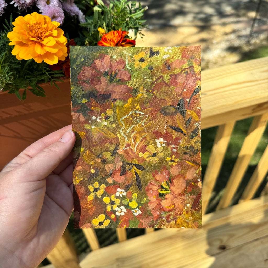 Original Fall Foliage Florals Art Paper No. 3