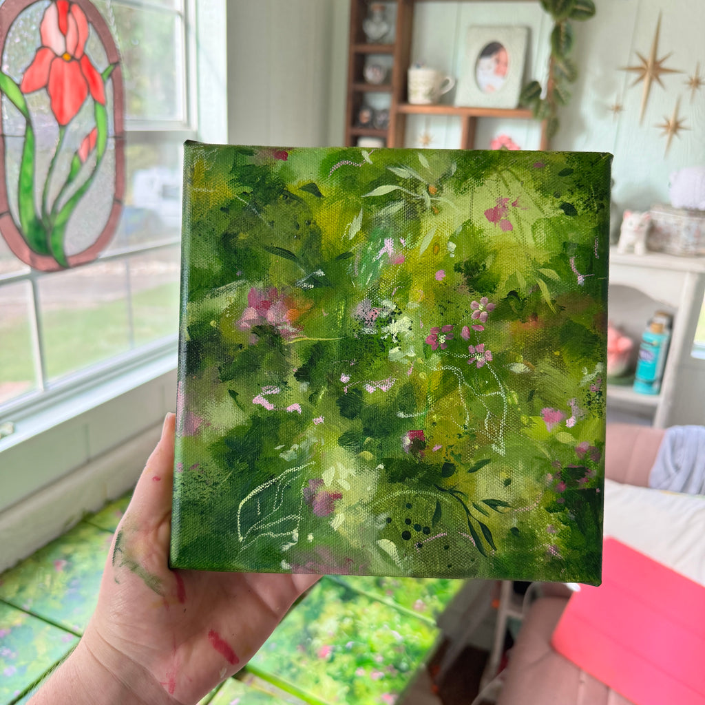 Overgrown Garden Original Painted Canvas #9