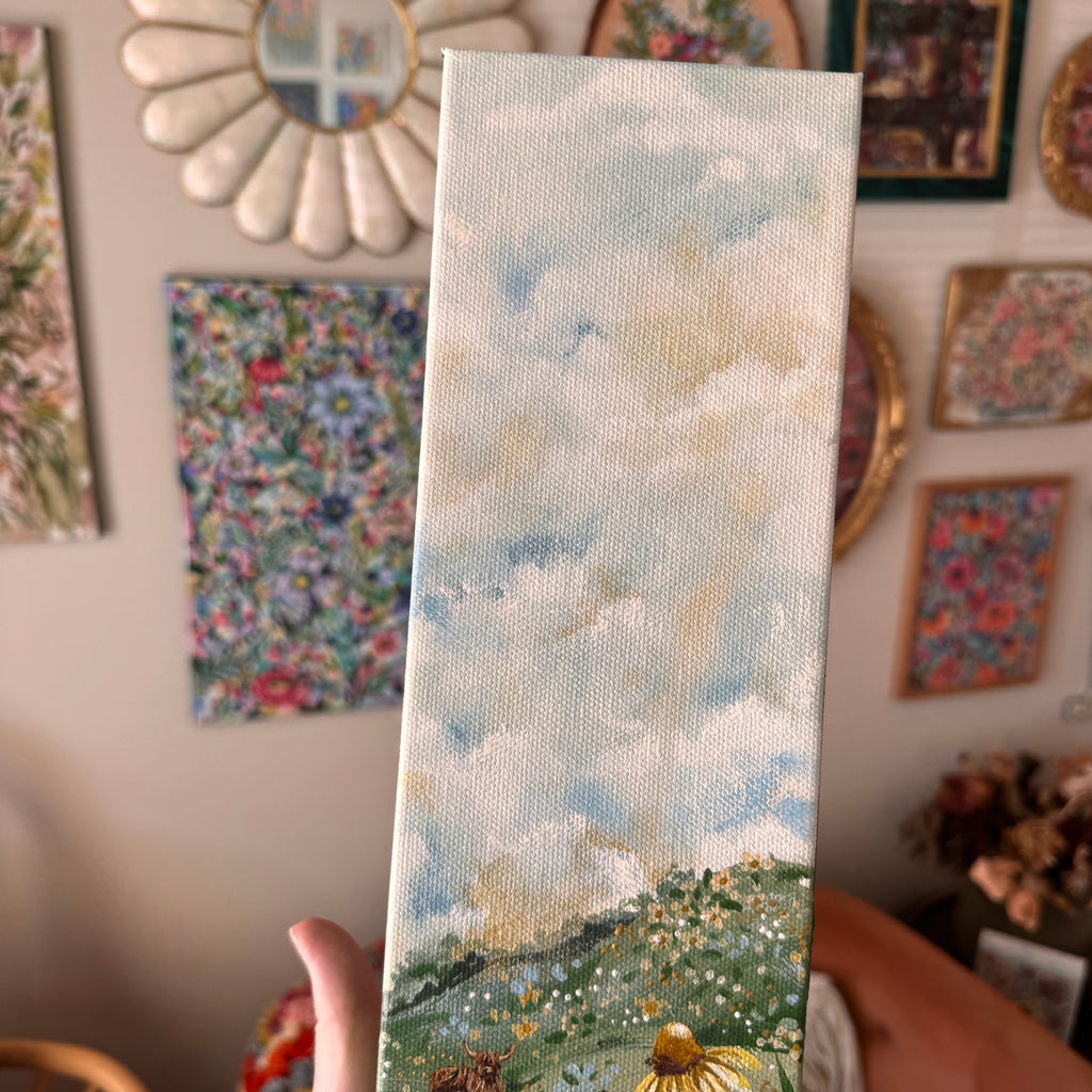 Floral Countryside Set of 3 Original Painted Canvas