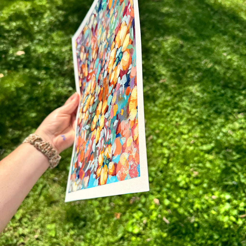Original Ella’s Sunset Abstract Garden Art Paper No. 2