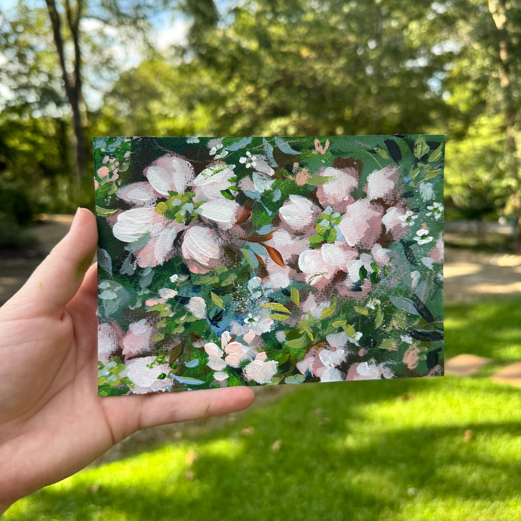 Original Soft Pink Florals Art Paper No. 2