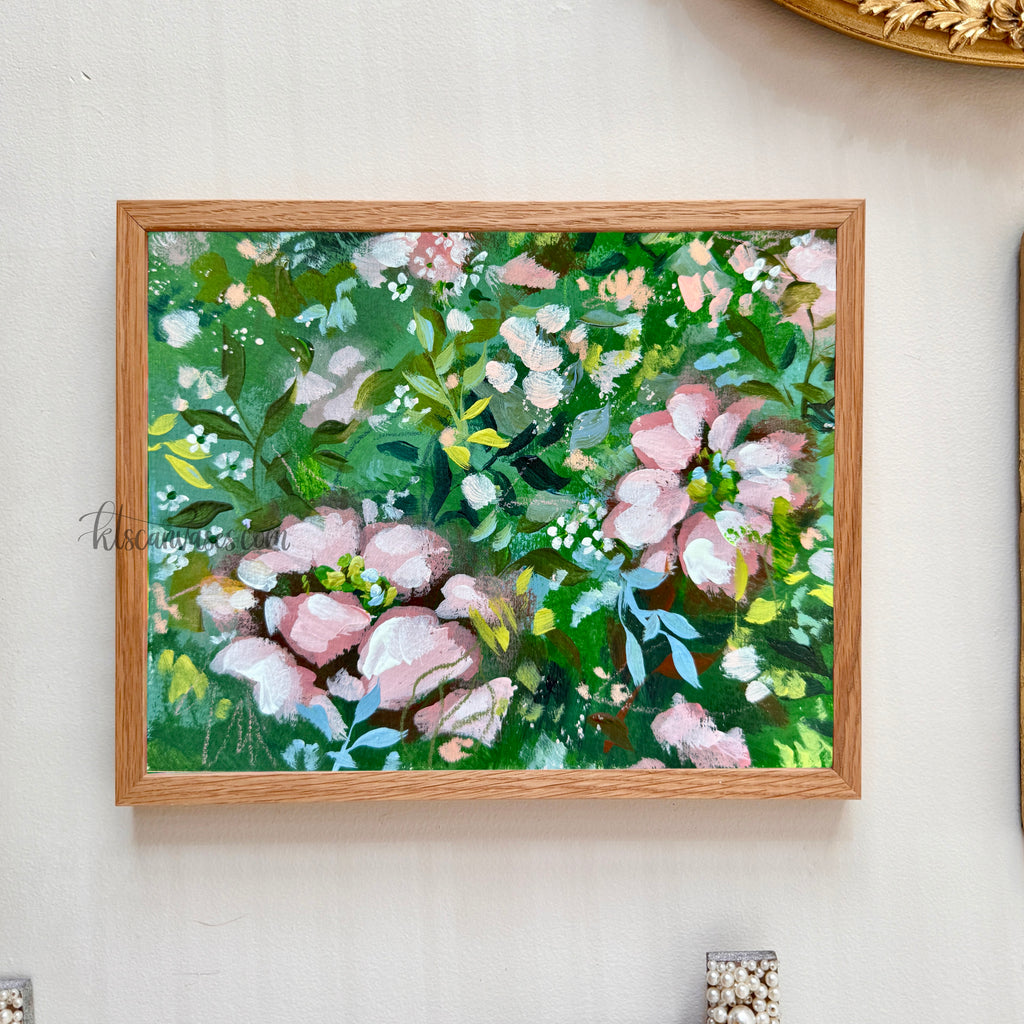 Ella’s Soft Pink Florals Art Print Set