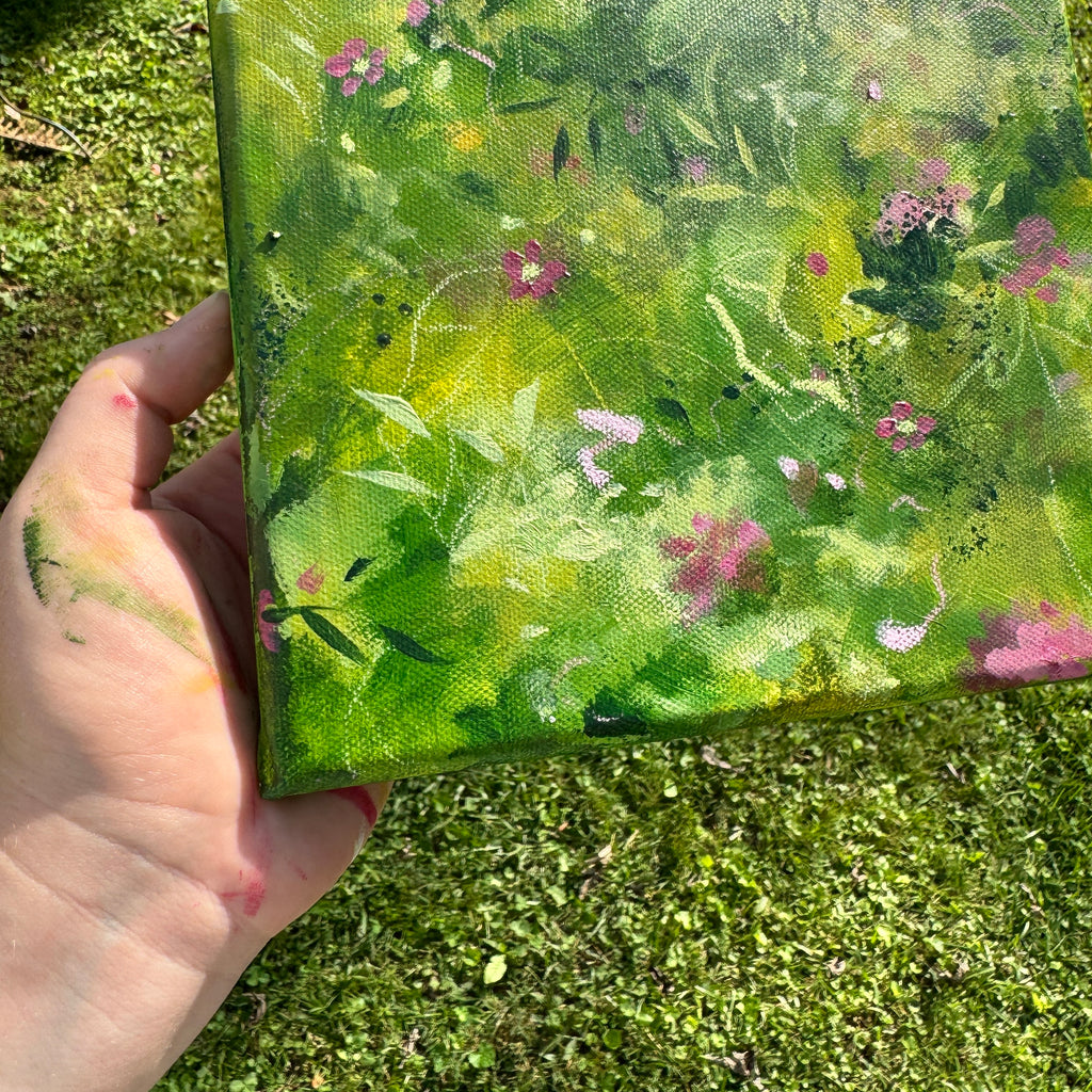 Overgrown Garden Original Painted Canvas #6