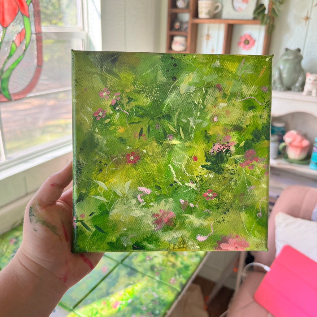 Overgrown Garden Original Painted Canvas #6