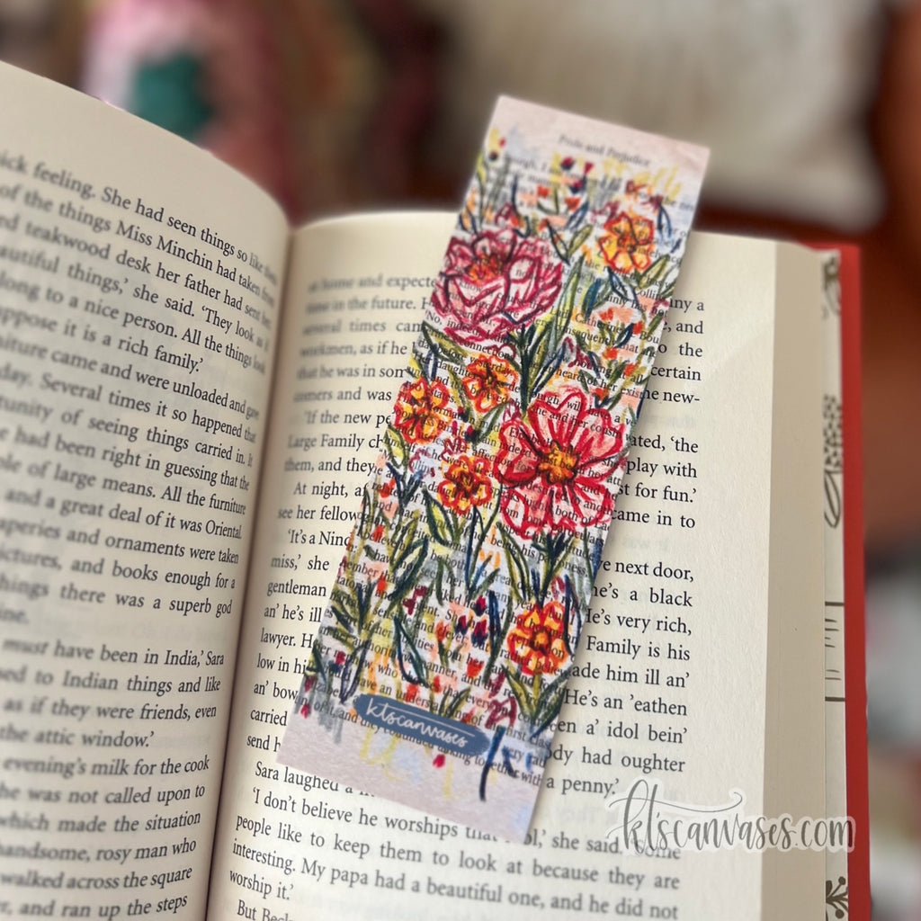 Bookish Florals No. 2 Double Sided Bookmark
