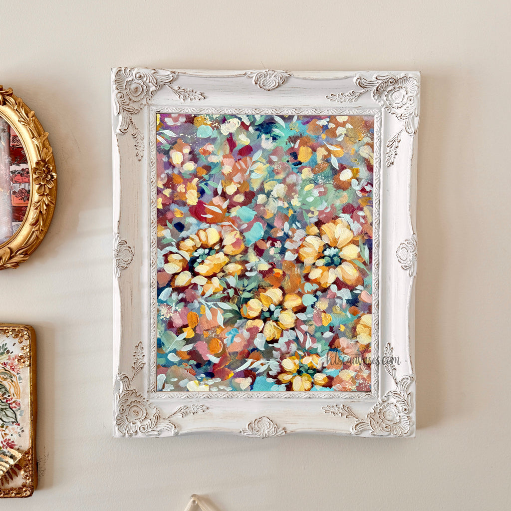Ella’s Sunset Abstract Garden Art Print Set
