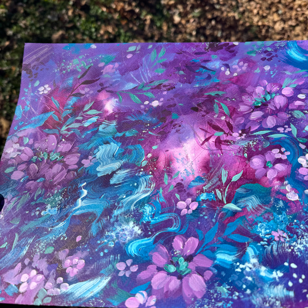 Original Ella’s Magical Abstract Garden Art Paper