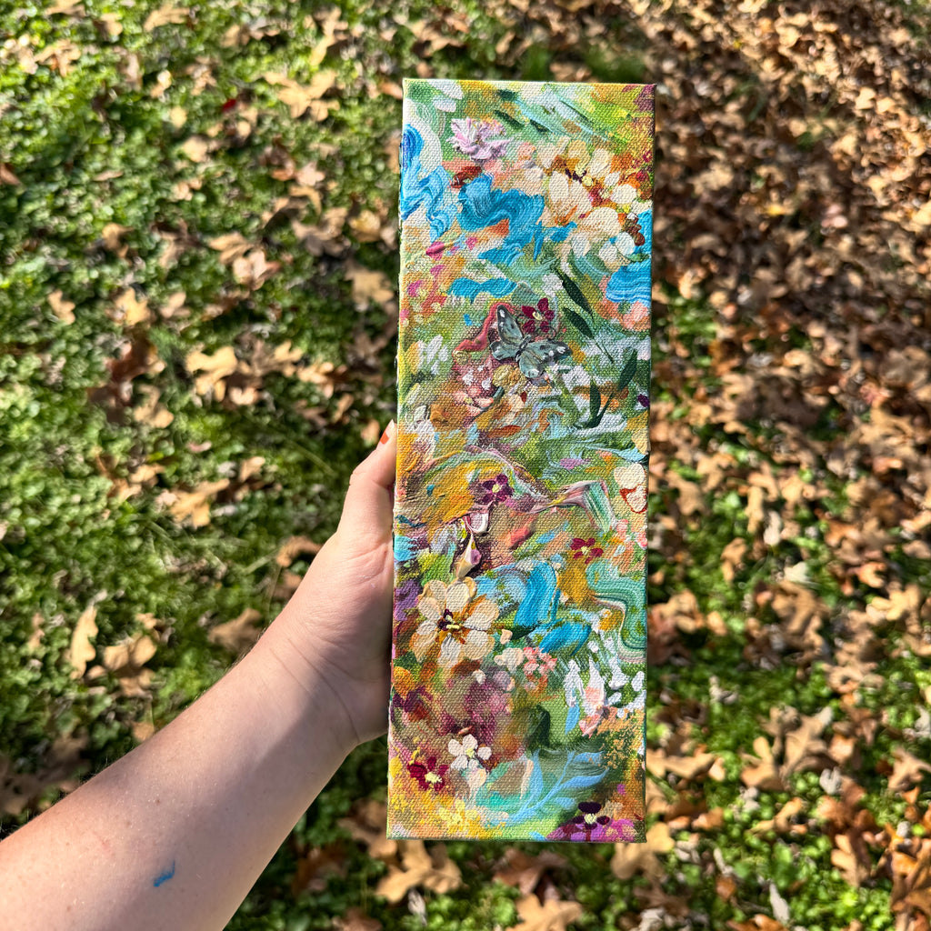 Butterfly Garden Original Painted Canvas #8