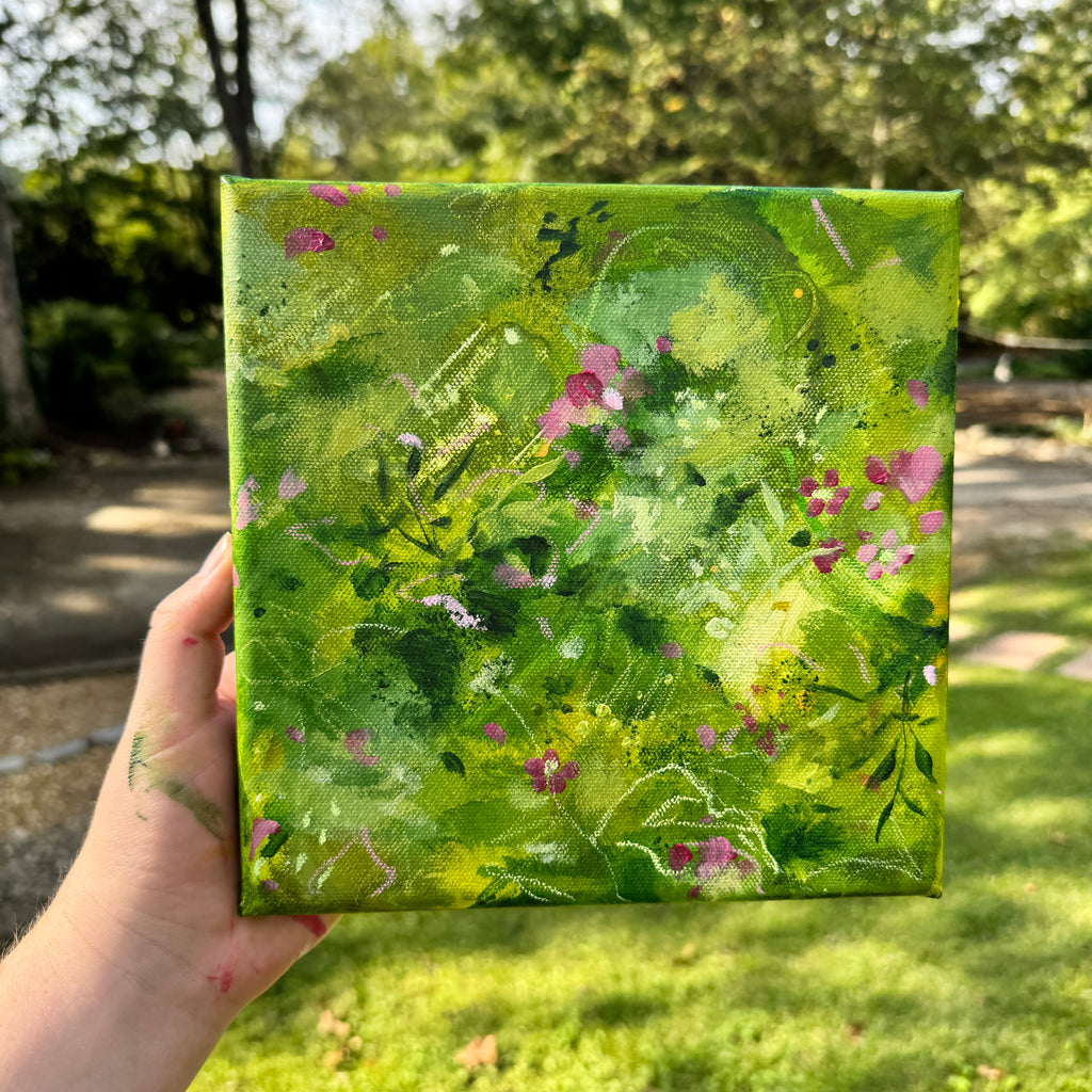 Overgrown Garden Original Painted Canvas #3