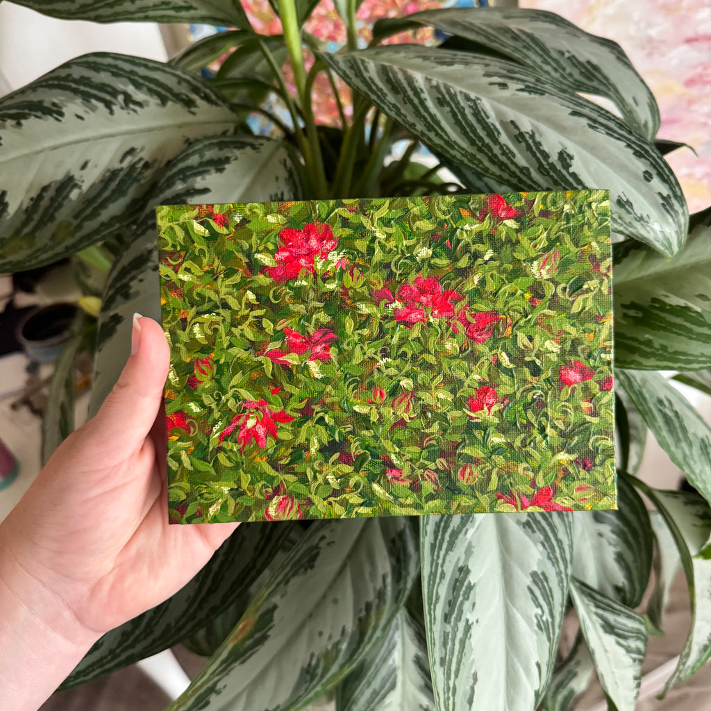 Floral Original Painted Flat Canvas No. 3