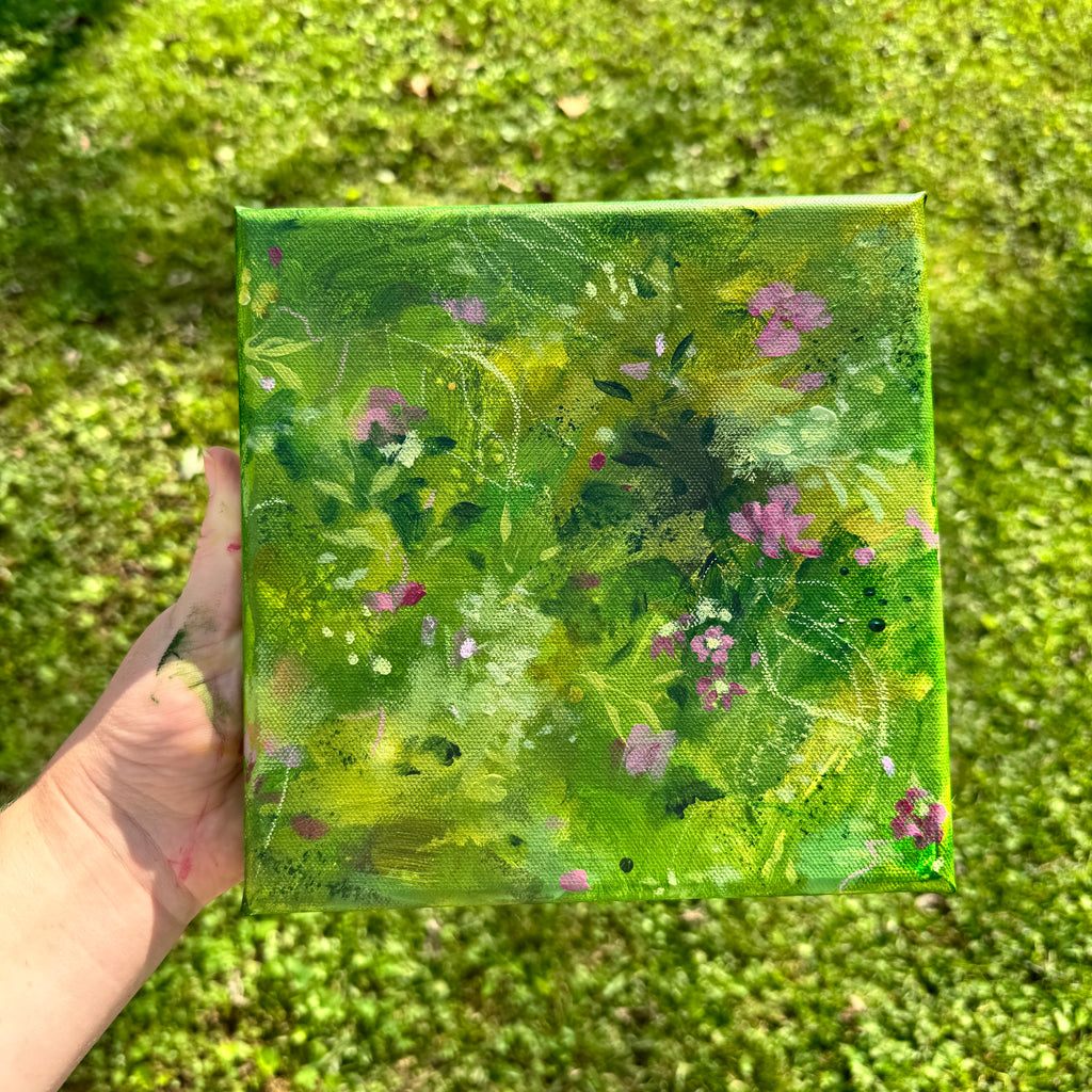 Overgrown Garden Original Painted Canvas #2