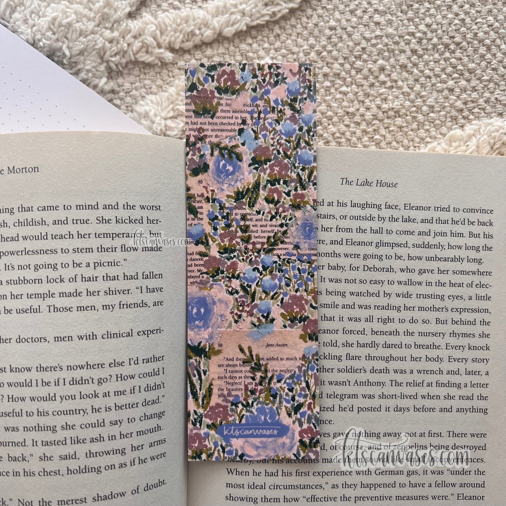 Bookish Florals No. 17 Double Sided Bookmark