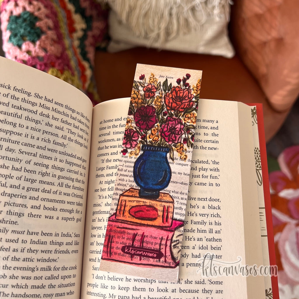 Bookish Florals No. 3 Double Sided Bookmark