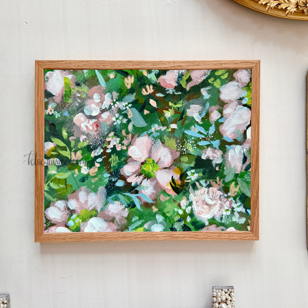 Ella’s Soft Pink Florals Art Print Set