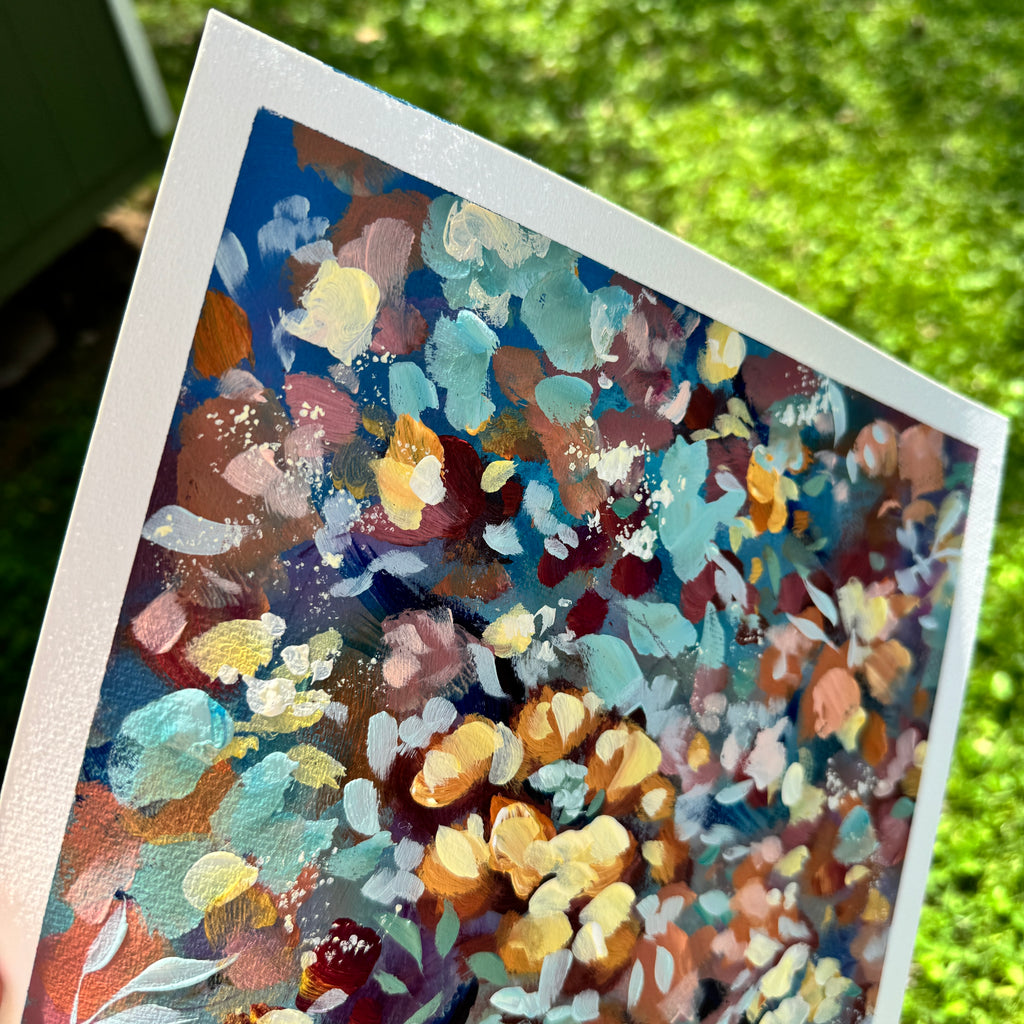 Original Ella’s Sunset Abstract Garden Art Paper No. 1