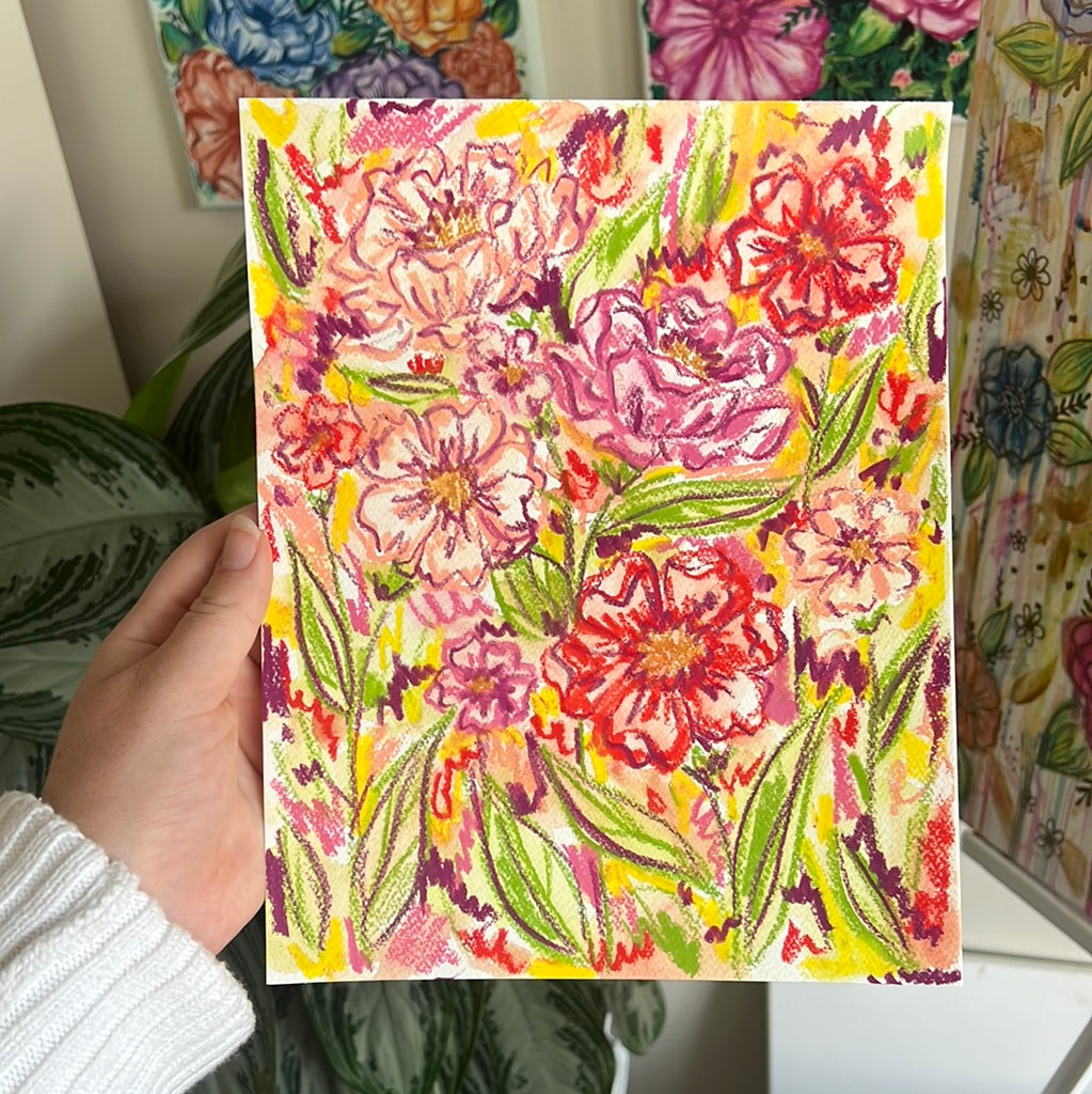 Floral Original Painted Watercolor Paper #15