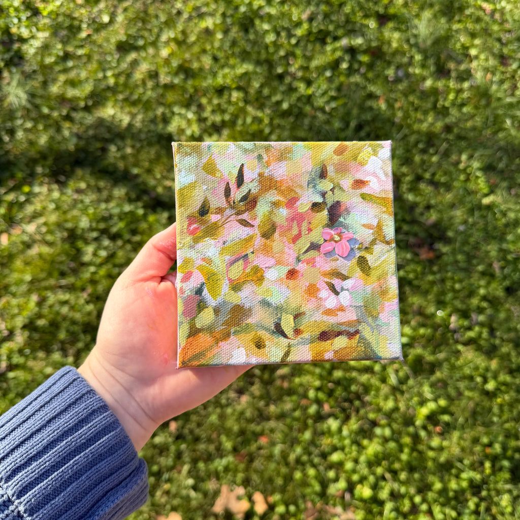 Soft Floral Original Painted Canvas #6