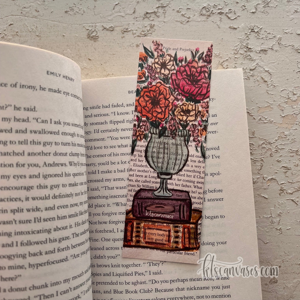 Bookish Florals No. 1 Double Sided Bookmark