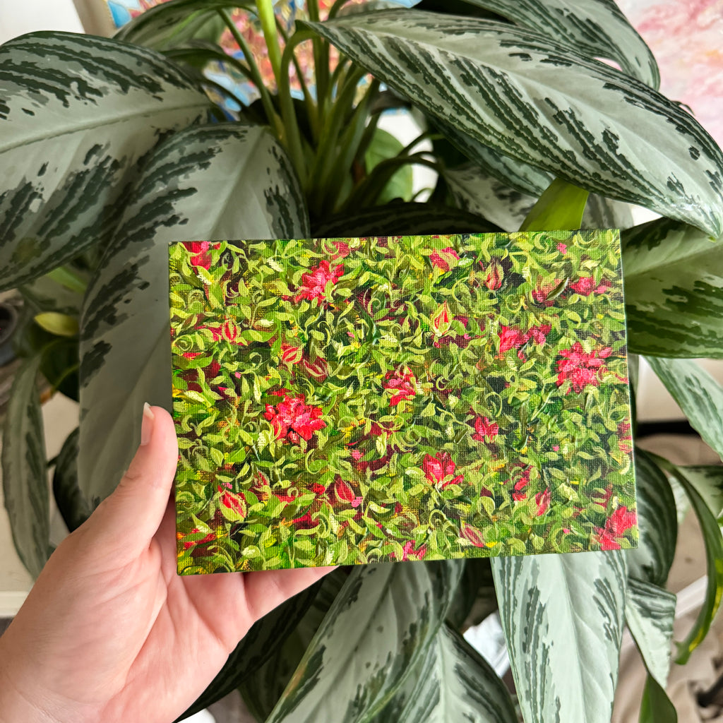 Floral Original Painted Flat Canvas No. 5