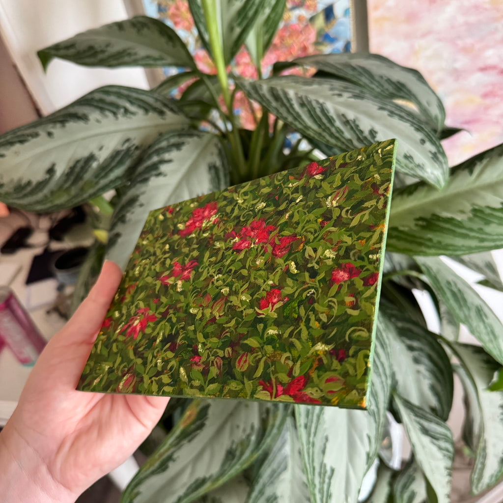 Floral Original Painted Flat Canvas No. 3