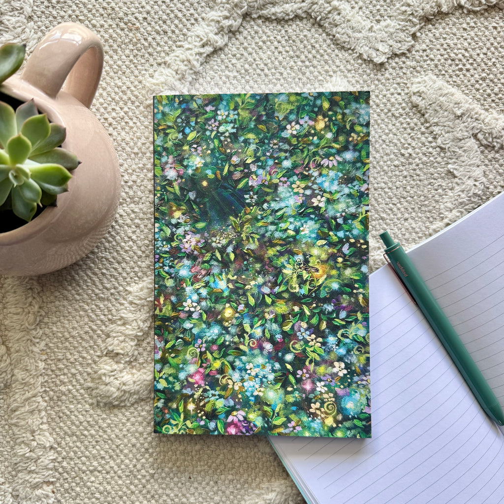 Fairy Forest Glow Florals LINED Softcover Notebook