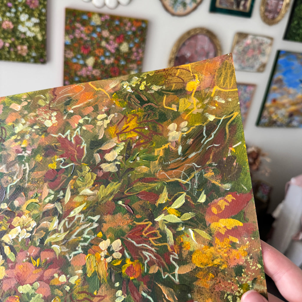 Original Ella in the Fall Foliage Art Paper