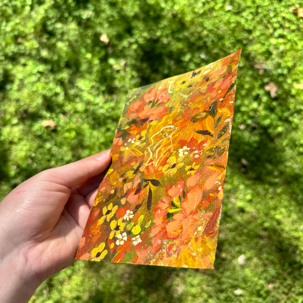 Original Fall Foliage Florals Art Paper No. 3