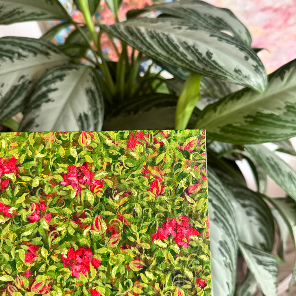 Floral Original Painted Flat Canvas No. 4
