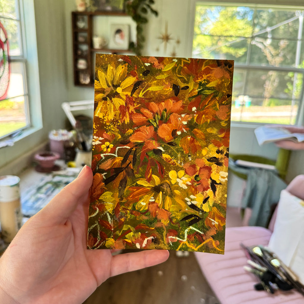 Original Fall Foliage Florals Art Paper No. 10