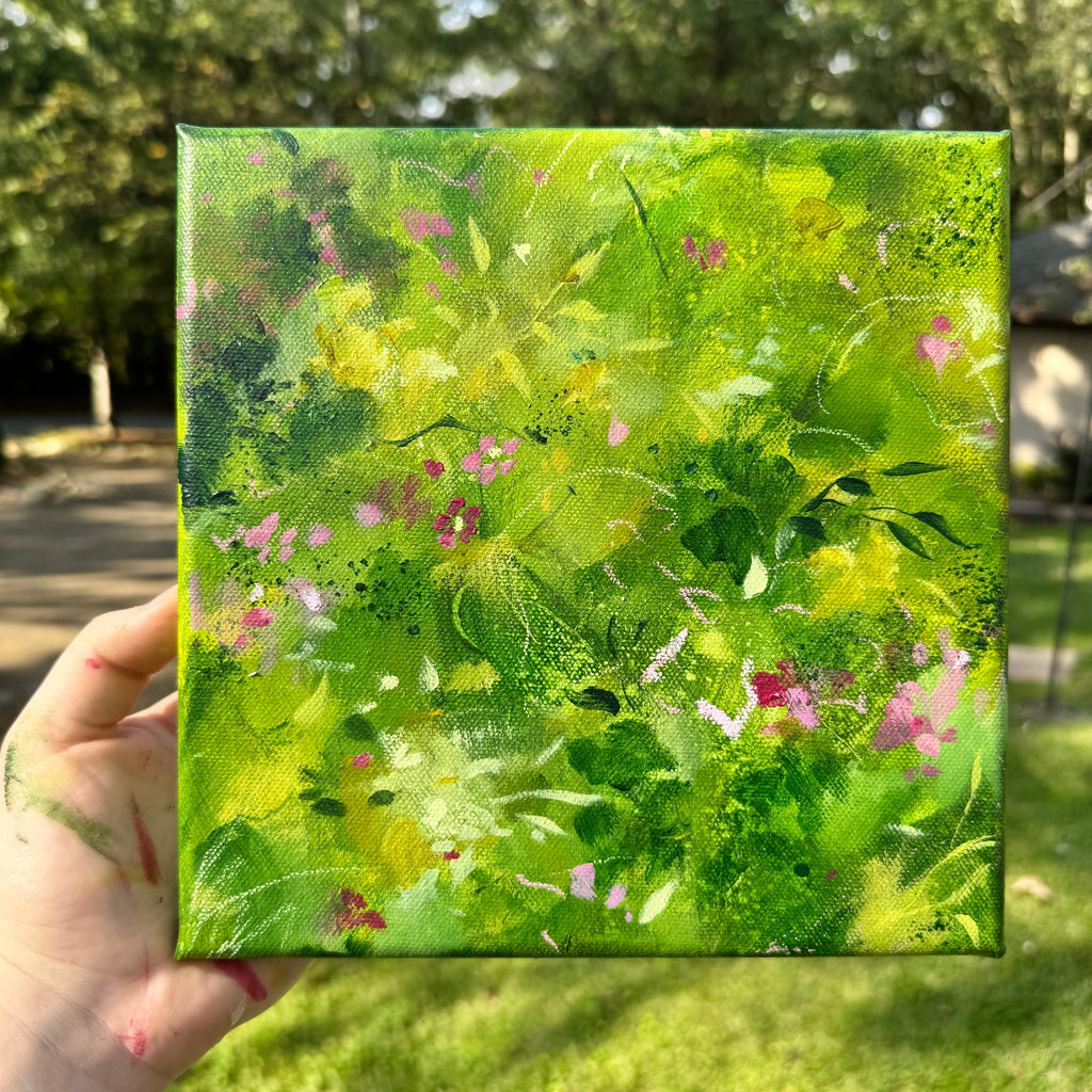 Overgrown Garden Original Painted Canvas #5