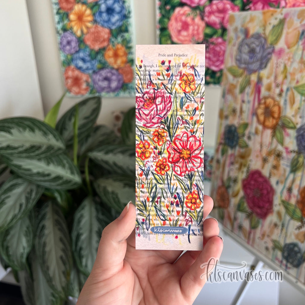 Bookish Florals No. 2 Double Sided Bookmark