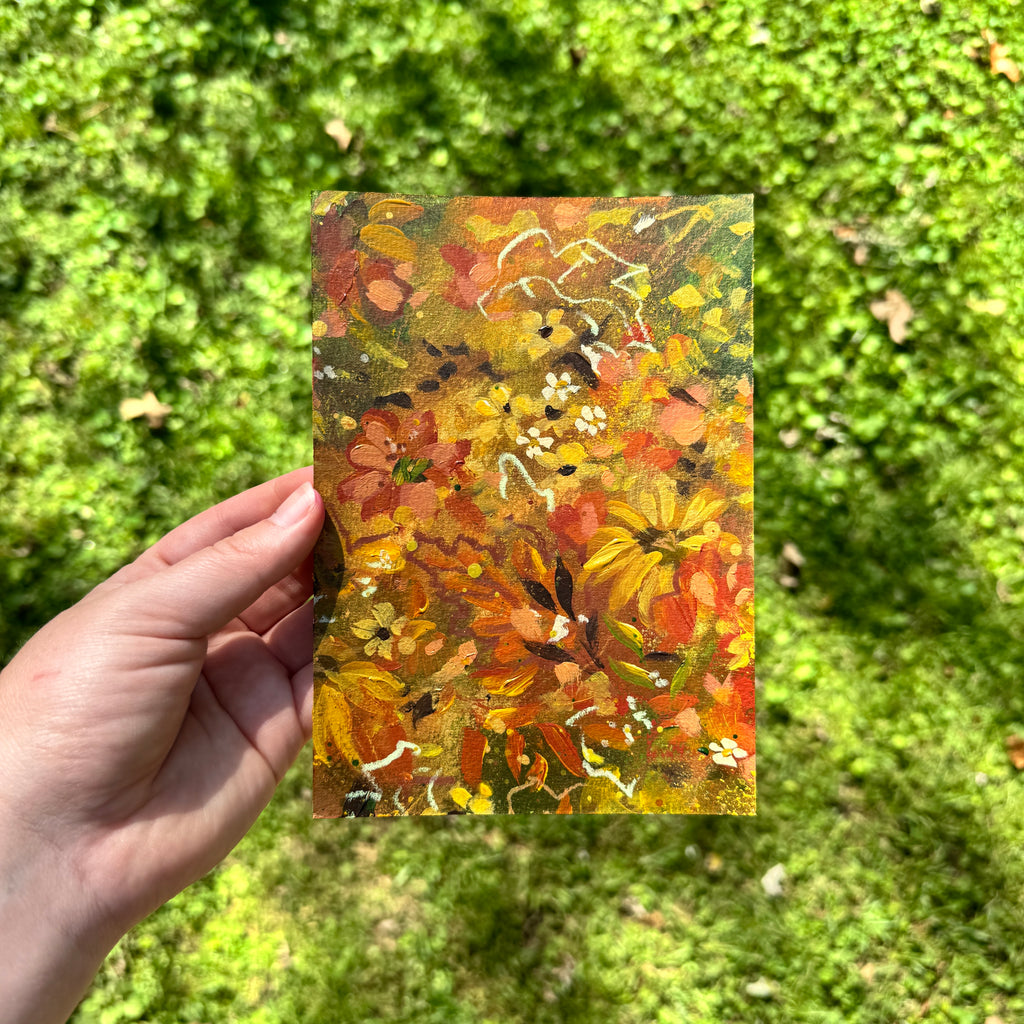 Original Fall Foliage Florals Art Paper No. 2