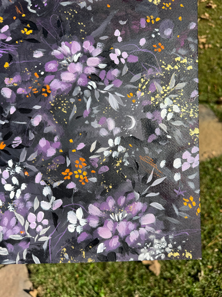 Original Ella’s Spooky Abstract Garden Art Paper