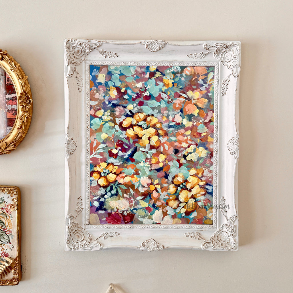 Ella’s Sunset Abstract Garden Art Print Set