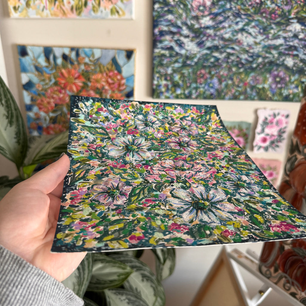 Floral Original Painted Art Paper No. 2