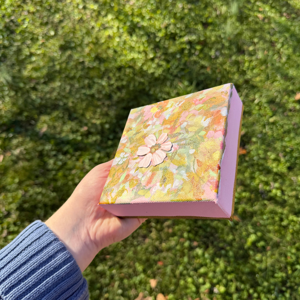 Soft Floral Original Painted Canvas #13