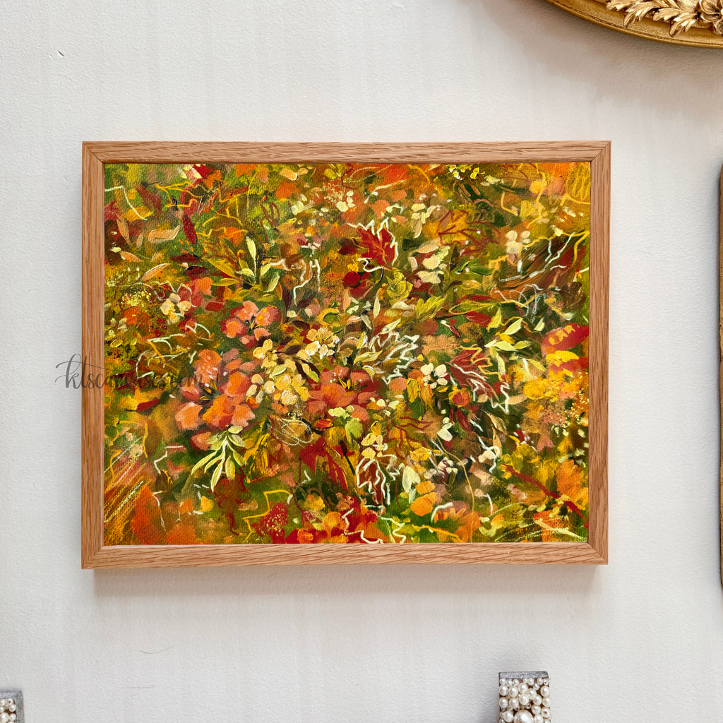Ella in the Fall Foliage Art Print