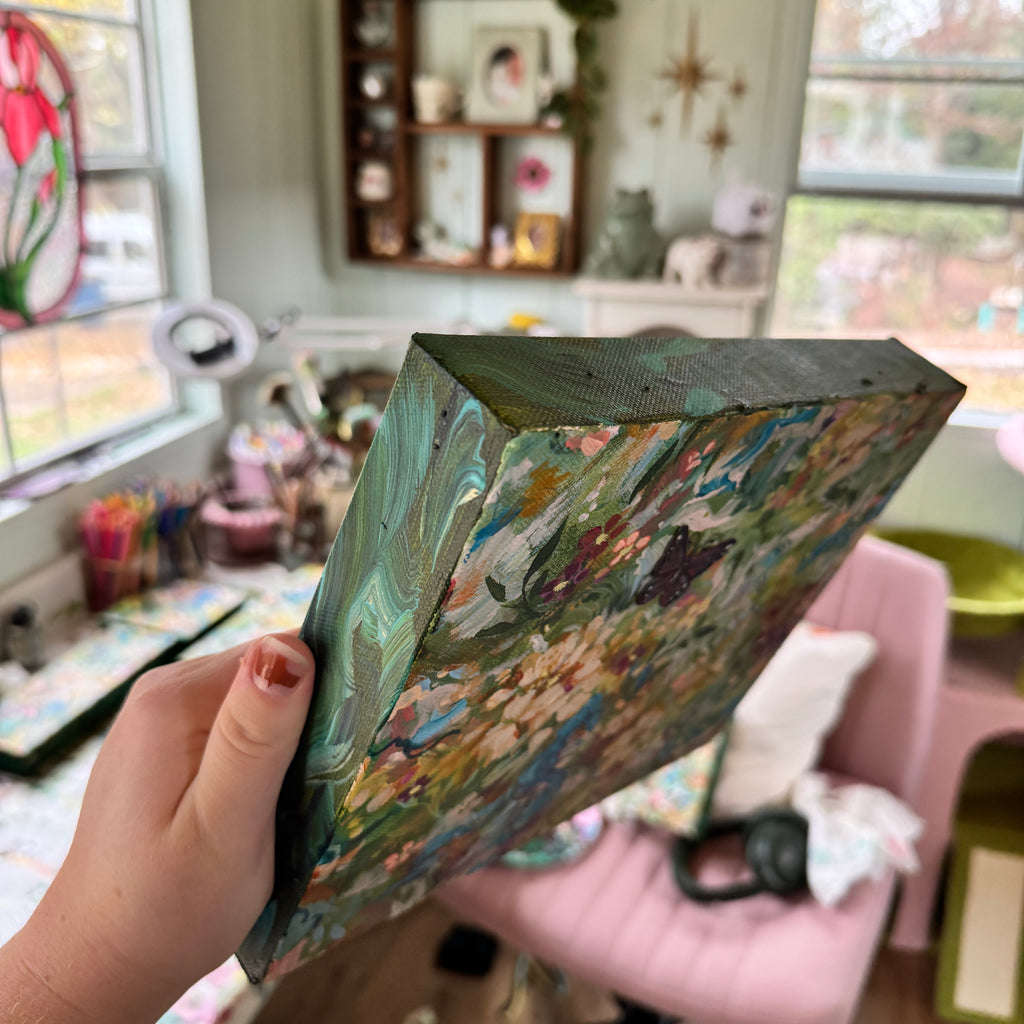 Butterfly Garden Original Painted Canvas #4