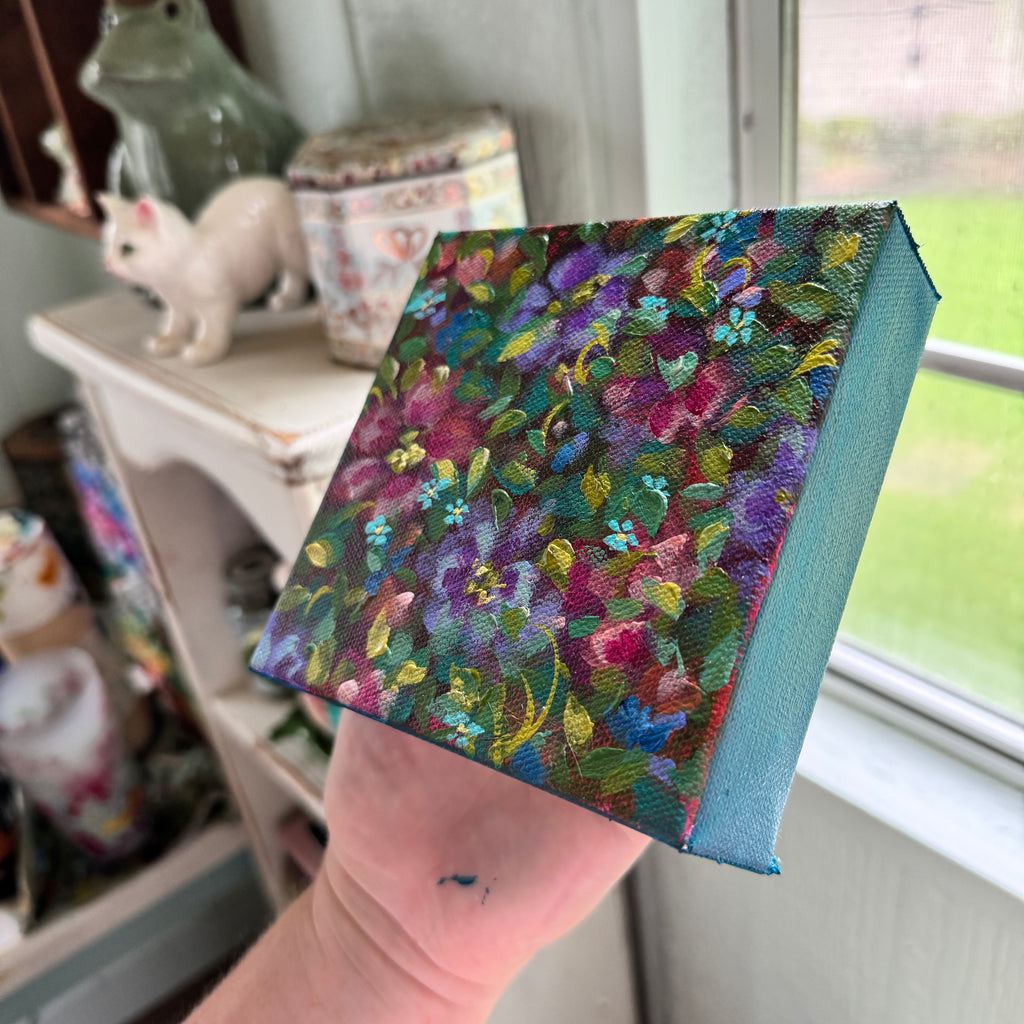 Colorful Florals Original Painted Canvas #9