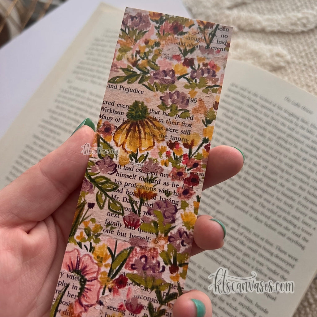 Bookish Florals No. 16 Double Sided Bookmark