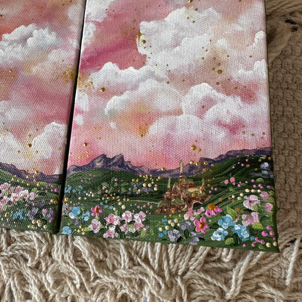 Floral Set of 2 Original Painted Canvases